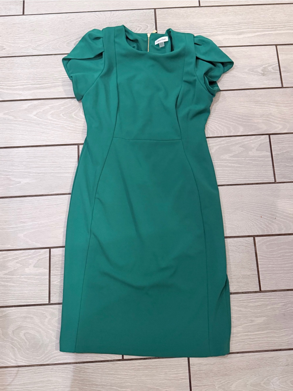 Calvin Klein Emerald Green Tailored Pencil Dress Skirt